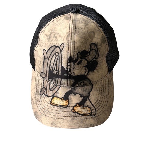 Disney Other - Disney Mickey Mouse Steamboat Willie Walt Disney World Adult Baseball Cap Hat